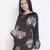 Thrilled black floral print maternity top