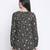 Elevated black floral print maternity top