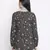Elevated black floral print maternity top