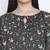 Elevated black floral print maternity top
