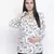 Ecstatic white floral print maternity top