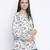 Ecstatic white floral print maternity top