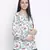 Ecstatic white floral print maternity top