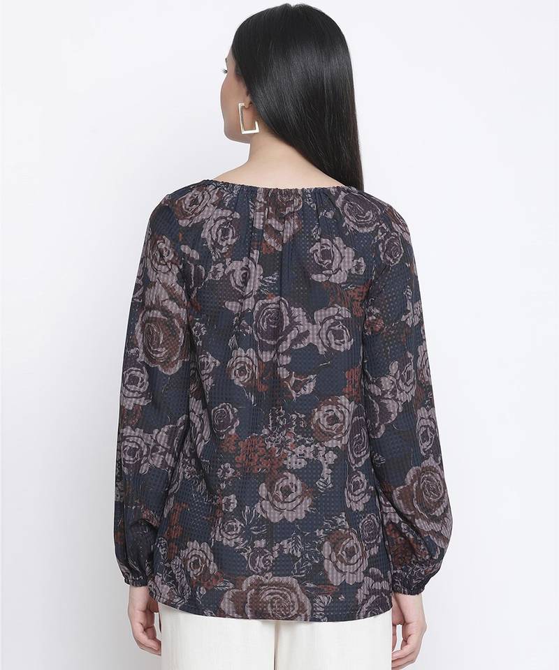 Jerry Black floral print maternity top