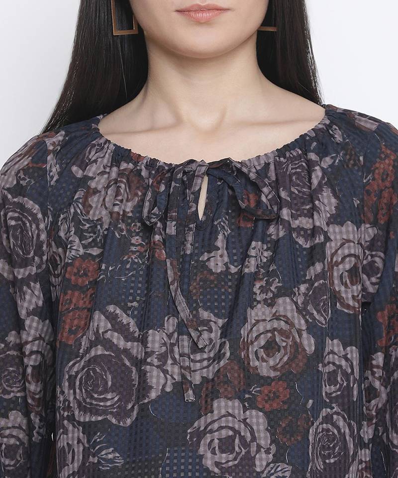 Jerry Black floral print maternity top