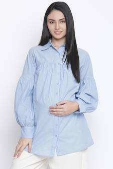 Glowing Blue materity shirt