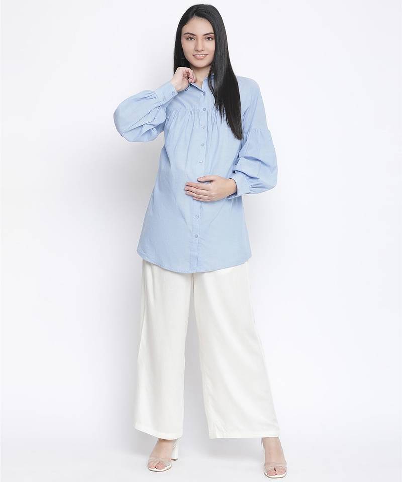 Glowing Blue materity shirt