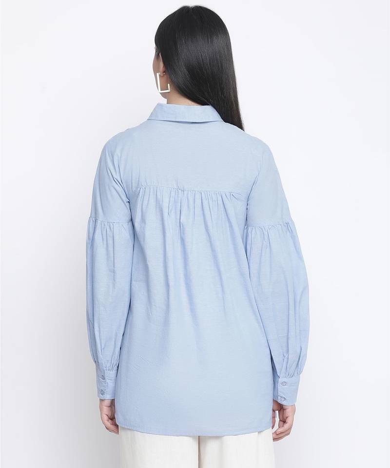 Glowing Blue materity shirt