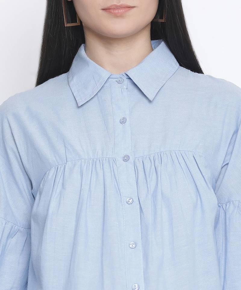 Glowing Blue materity shirt