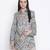 Silver Grey floral print maternity shirt