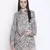 Silver Grey floral print maternity shirt