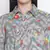 Silver Grey floral print maternity shirt