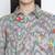 Silver Grey floral print maternity shirt