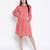 Crimson Red printed maternity dress