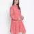 Crimson Red printed maternity dress