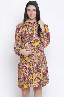 Beezy sunshine abstarct print maternity dress