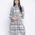 Elation checker print maternity dress