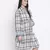 Elation checker print maternity dress