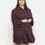 Mosh animal print wine colour plus size women dress