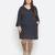 Dot print stylish plus size dress