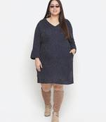 Dot print stylish plus size dress