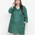 Heavenly Green printed plus size dress