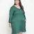 Heavenly Green printed plus size dress
