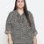 Fantastic floral print black color plus size women top