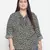 Fantastic floral print black color plus size women top