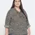 Fantastic floral print black color plus size women top