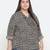 Fantastic floral print black color plus size women top