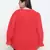 Pleasant red Schiffli embroidery plus size women top