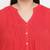 Pleasant red Schiffli embroidery plus size women top