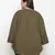 Refreshing solid khaki plus size women top