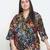 Band of colors plus size women casual top