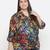 Band of colors plus size women casual top