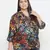 Band of colors plus size women casual top