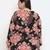 Zig zag floral print trendy plus size women top