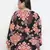 Zig zag floral print trendy plus size women top
