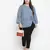 Galaxy grey floral print plus size women top