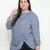Galaxy grey floral print plus size women top