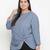 Galaxy grey floral print plus size women top