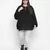 Black dobby print elegant plus size women top