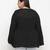 Black dobby print elegant plus size women top