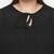 Black dobby print elegant plus size women top