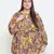 Abstarct print elegant plus size women top
