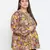 Abstarct print elegant plus size women top