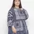Alive Blue tropical print plus size women top