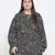 Dope black floral print plus szie women top