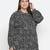 Dope black floral print plus szie women top